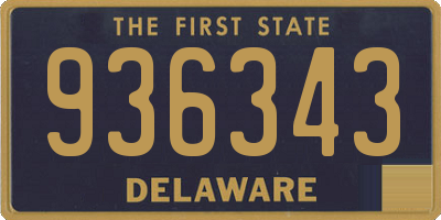 DE license plate 936343