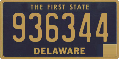 DE license plate 936344