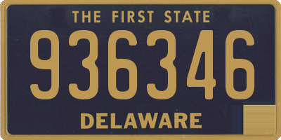 DE license plate 936346