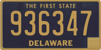 DE license plate 936347