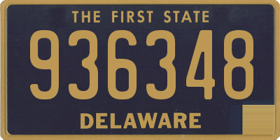 DE license plate 936348
