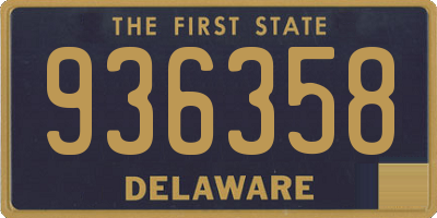DE license plate 936358
