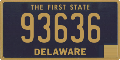 DE license plate 93636