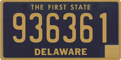 DE license plate 936361