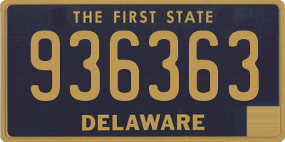DE license plate 936363