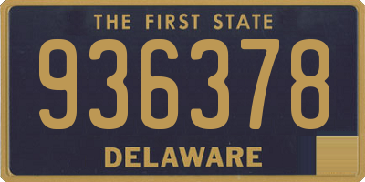 DE license plate 936378