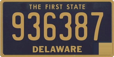 DE license plate 936387