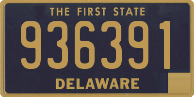 DE license plate 936391