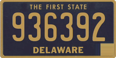 DE license plate 936392