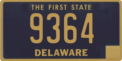 DE license plate 9364