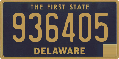 DE license plate 936405