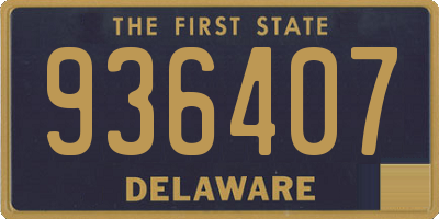 DE license plate 936407