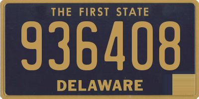 DE license plate 936408