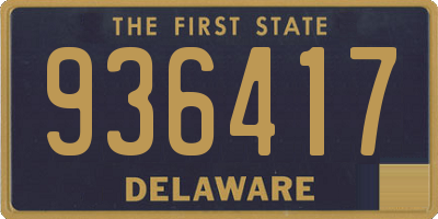 DE license plate 936417