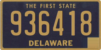 DE license plate 936418