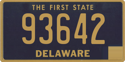 DE license plate 93642