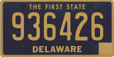DE license plate 936426