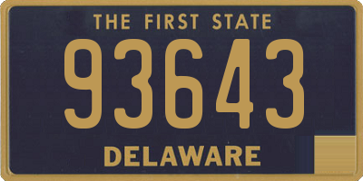 DE license plate 93643