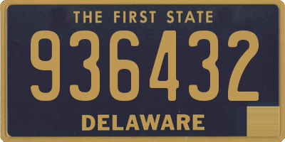 DE license plate 936432