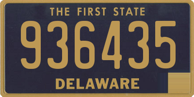 DE license plate 936435