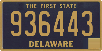 DE license plate 936443