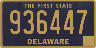 DE license plate 936447
