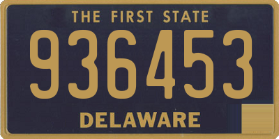 DE license plate 936453