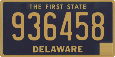 DE license plate 936458