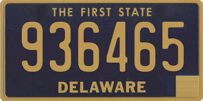 DE license plate 936465