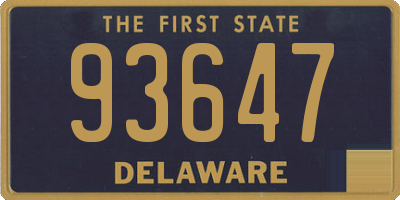 DE license plate 93647
