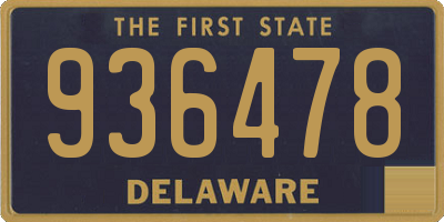DE license plate 936478