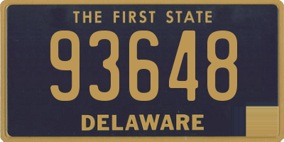 DE license plate 93648