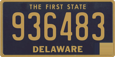 DE license plate 936483