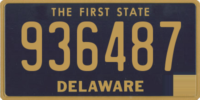 DE license plate 936487