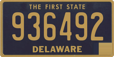 DE license plate 936492