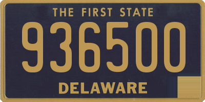 DE license plate 936500