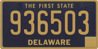 DE license plate 936503
