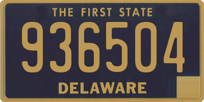 DE license plate 936504