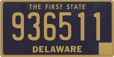 DE license plate 936511