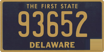DE license plate 93652