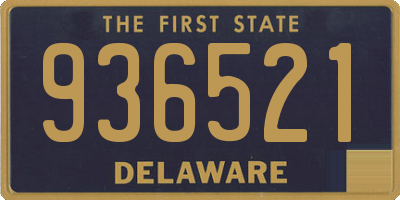 DE license plate 936521