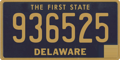 DE license plate 936525