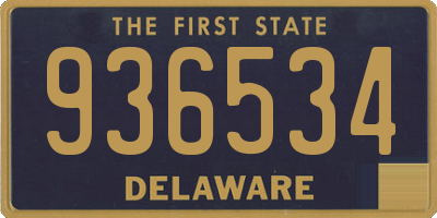 DE license plate 936534