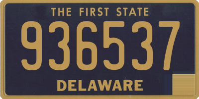 DE license plate 936537