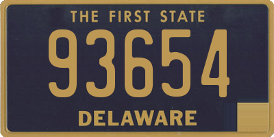 DE license plate 93654