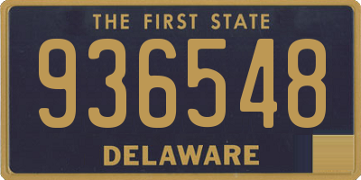 DE license plate 936548