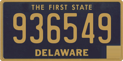DE license plate 936549