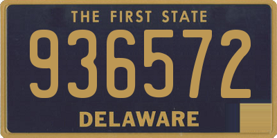 DE license plate 936572