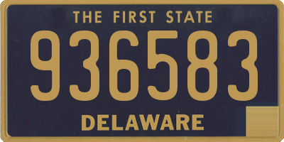 DE license plate 936583