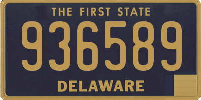 DE license plate 936589